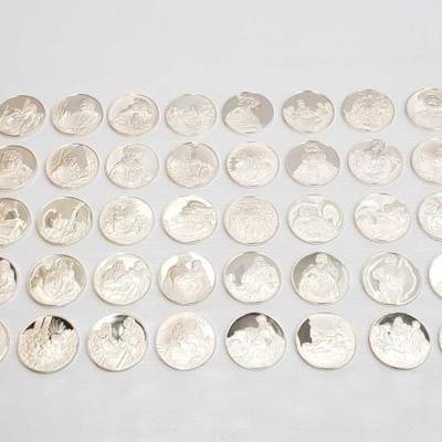 2678	

49 "The Genius Of Rembrandt" Sterling Silver Medals, 3240g
Weighs Approx 3240g Approx 49 Medals