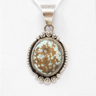 Esther Spencer Dry Creek Turquoise Sterling Silver Pendant, 10.5g
Weighs Approx 10.5g
Genuine Dry Creek Turquoise 
Navajo Native American...