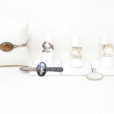 
#2332 â€¢ Sterling Silver Jewelry, 52.2g