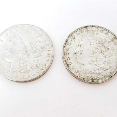 2568	

2 1921 Morgan Silver Dollars
Philadelphia Mint