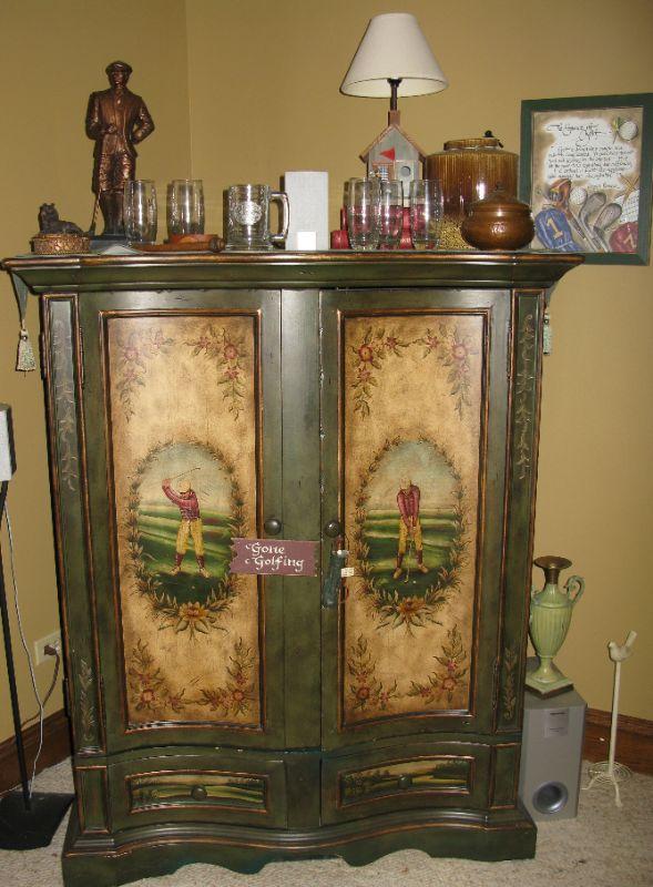 Hooker Furniture Golf theme entertainment chest                                 BUY IT NOW $ 265.00