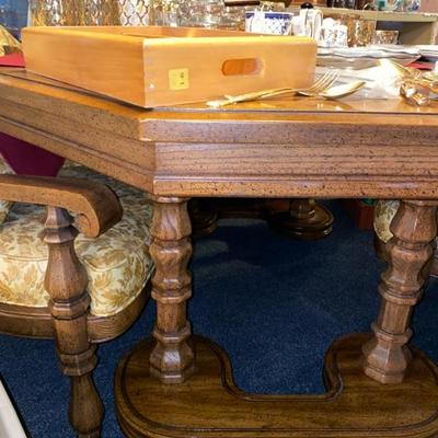 Vintage Octagon Solid Wood Dining Table set