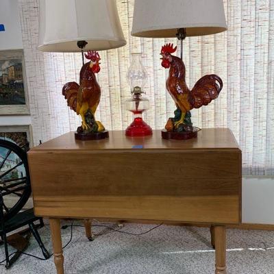 One lamp is still available along with the table