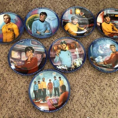 Star Trek Collectible Plates - Set of Eight with COA's and boxes