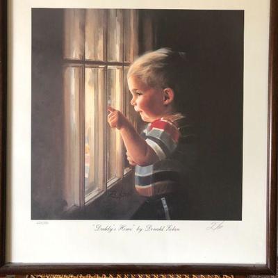 Donald Zolan Print - Framed, signed and numbered - "Daddy's Home"