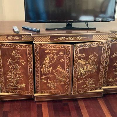 Asian cabinet with inlaid doors