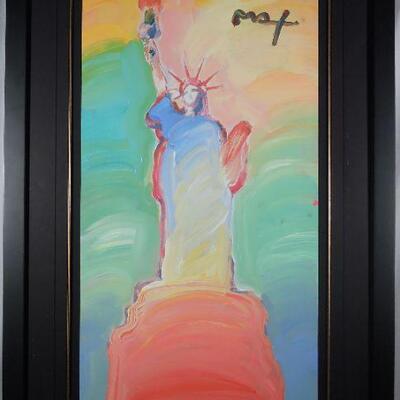 Peter max mixed media with paint 