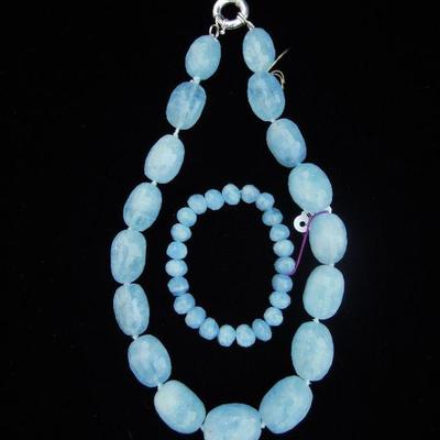 Aquamarine Necklace & bracelet