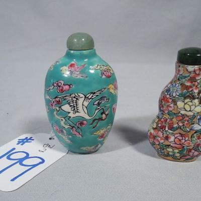 Two vintage snuff bottles