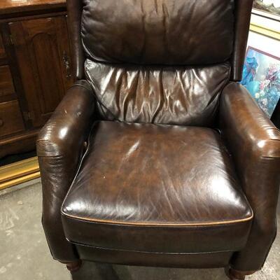 Electric lift leather recliner