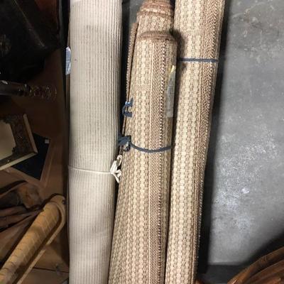 3 matching indoor/ outdoor rugs, Pottery Barn off white rug