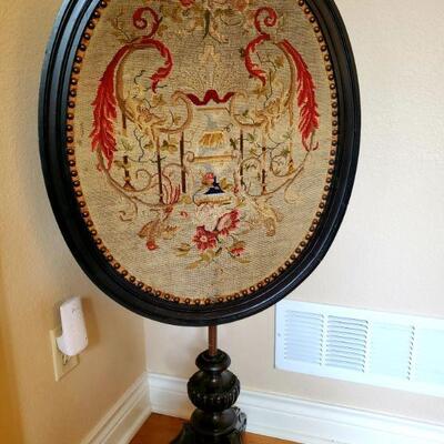 antique needlepoint stand
