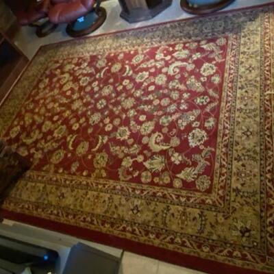 Red Floral Area Rug