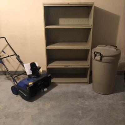 Snowblower and Metal Shelving