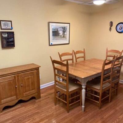 Kitchen Table and Cabinet