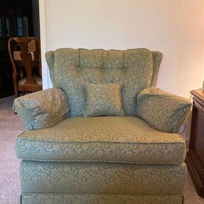 Green Floral Chair