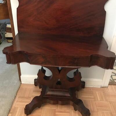 Antique card table $325
35 1/2 X 18 X 30