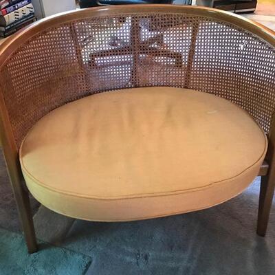 mid century barrel chair $325