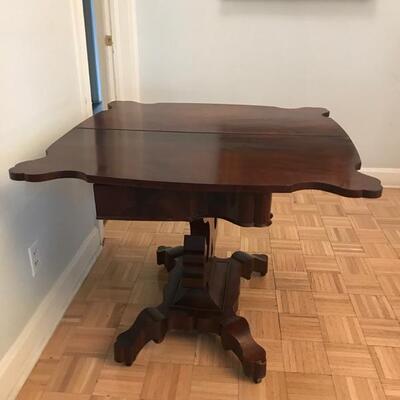 Antique card table $325
35 1/2 X 18 X 30