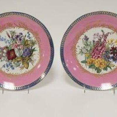 1013	GROUP OF 4 IMPERIAL 10 1/4 IN FLORAL HAND PAINTED PLATES
