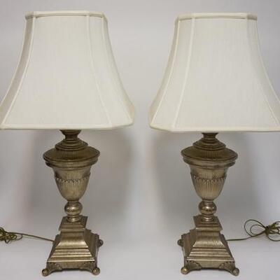 1030	PAIR OF FREDERICK COOPER METAL URN STYLE NIGHT STAND TABLE LAMPS

