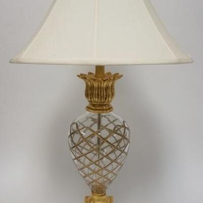1044	ETHAN ALLEN GOLD PINEAPPLE TABLE LAMP
