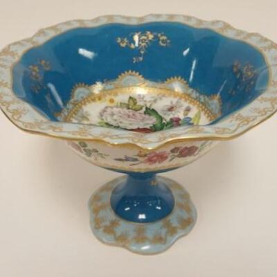 1016	IMPERIAL HAND PAINTED COMPOTE, 7 1/2 IN HIGH X 10 3/4 IN WIDE

