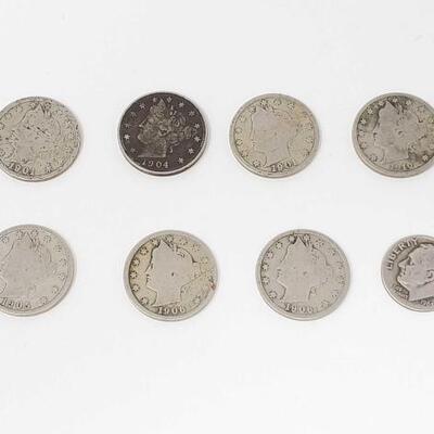840	
7 Silver Barber Head Dimes, 1 Silver Dime- 35.7g
Weighs Approx 35.7g
