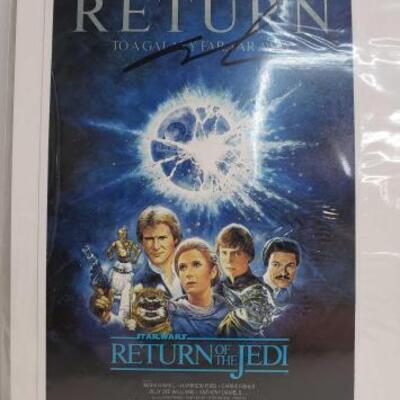 2165	
Star Wars Movie Poster Signed By George Lucas - Has COA
Measures Approx 8