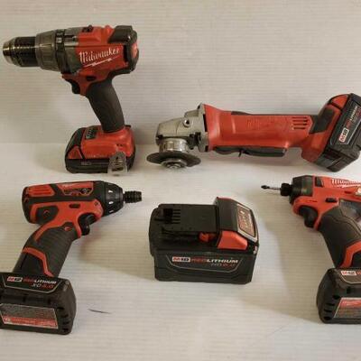 5030	
Milwaukee Tools
Inldues 9.0 AH Battery Pack, Impact Driver, Screwdriver, Hammer Drill/ Driver, Cut-Off/ Grinder