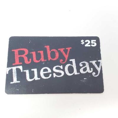 900	
Ruby Tuesday Gift Card
Worth $25