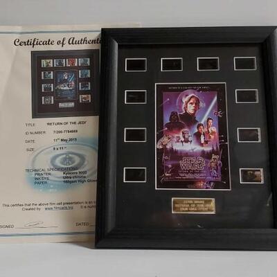 2156	
2015 Star Wars Return Of The Jedi Film Cell 7/200- With COA
Size- 9Ã—11