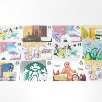906	
12 Starbucks Giftcards
Total Worth Of $76.05