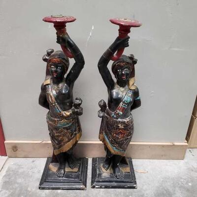 1560	
2 Indian Woman Candle Holders
Measures Approx: 9