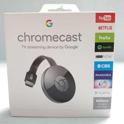 #1372 • New In Box Chromecast TV Streaming Device By Google