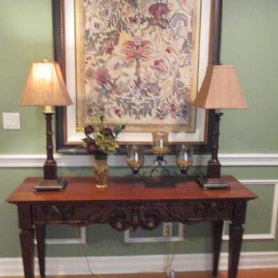Stunning Ethan Allen entry Table ~ Lamps ~ Decor Separates 