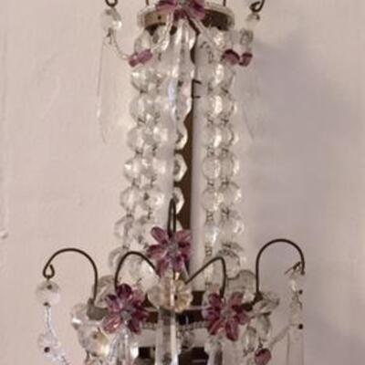 Antique Crystal Sconces