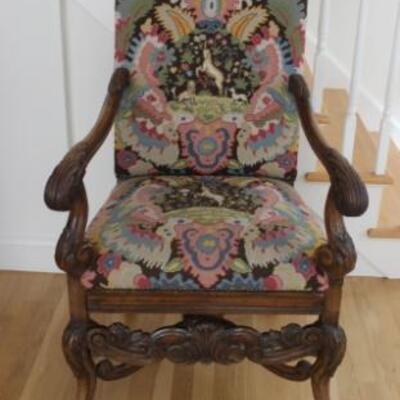 Rococo carved armchair 