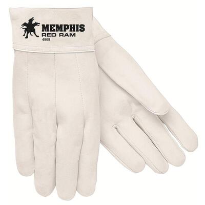 MCR Red Ram Premium Goatskin leather Welder oven Gloves white sz 7,8,9, S,M, L