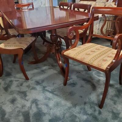 Vtg Drexel Table & 6 Chairs
