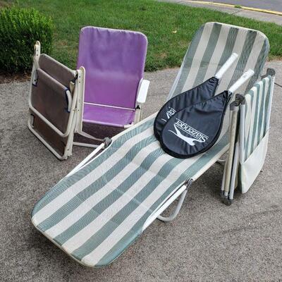 Beach Chairs + 2 New Tennis Rackets
