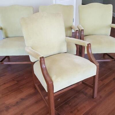 Set 4 Chartreuse Armchairs