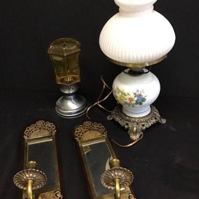 Parlor Lamp & Candle Holders