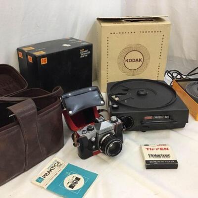 Practica LLC Film Camera & Kodak Slide Projector