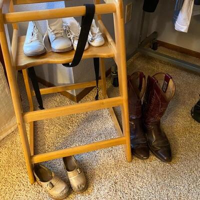 High Chair, Vintage Kid Shoes 