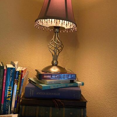 Books and Decorative Table Lamp 