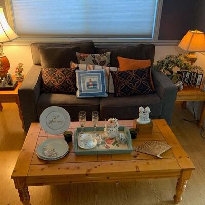Love Seat, Coffee Table, Accent Tables 