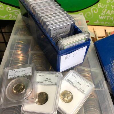 LAR9004 Graded and Slabbed Coins $10 each and up
