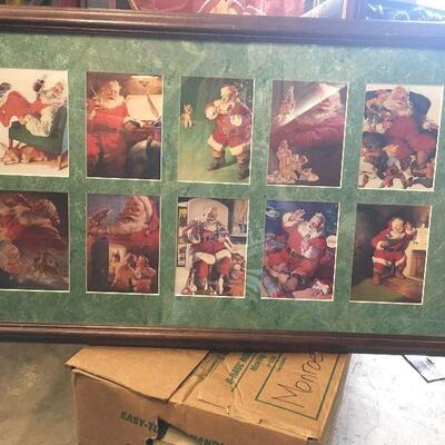 https://www.ebay.com/itm/124367487976	WL7091: Coca Cola Santa Clause Collage Wooden Framed Pickup Only ( 30