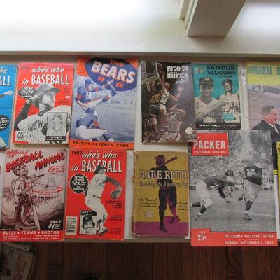 Many vintage sport mags and programs